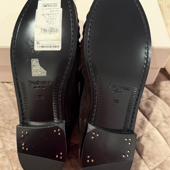 Saint Laurent LE LOAFER SUPPLE 15 MOC SUEDE
DARK CHOCOLATE BROWN SIZE 38 NEW - Picture 3 of 10